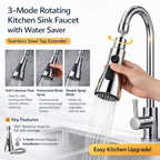 360° Rotating Tap Extender With 3 Water Flow Modes