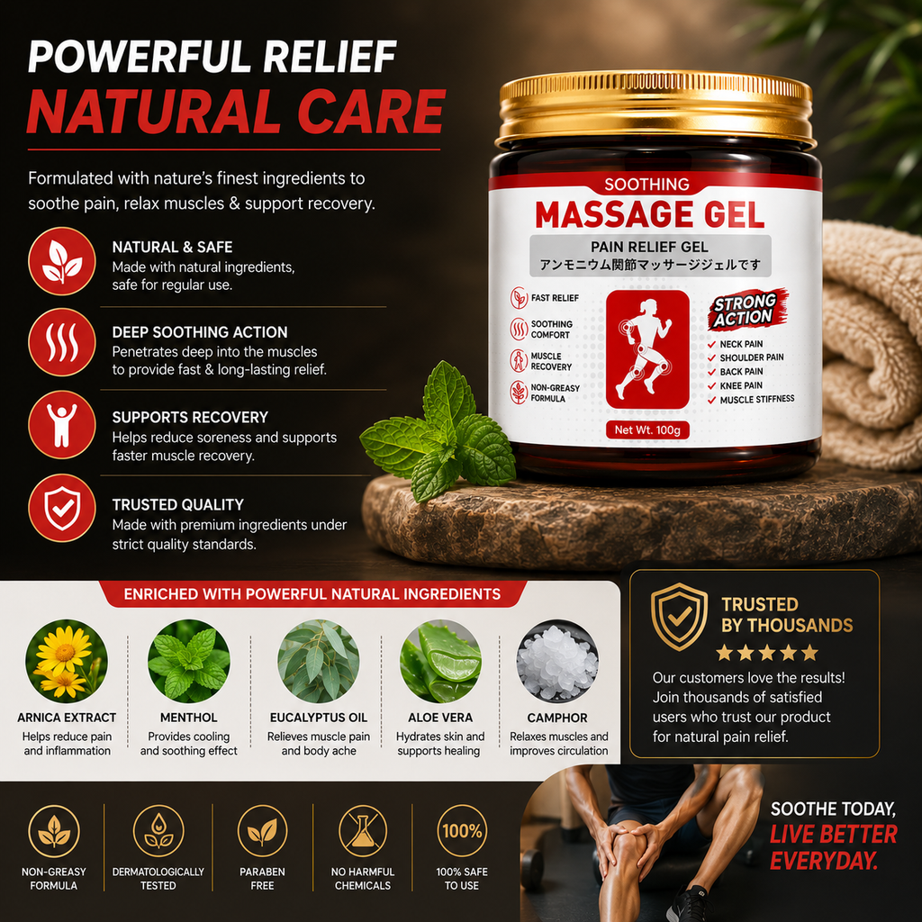 Instant Pain Relief Soothing Massage Gel (Pack of 2)