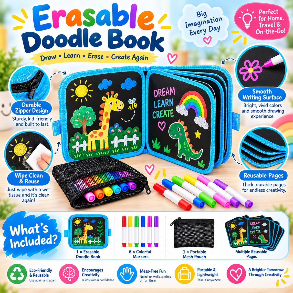 Magic Reusable Drawing Book