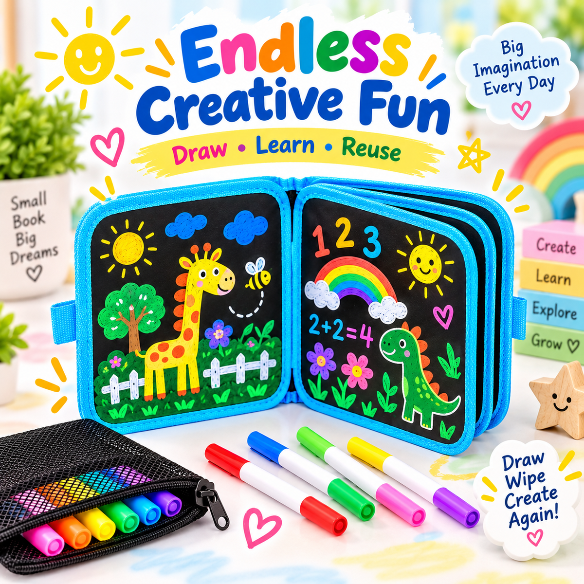 Magic Reusable Drawing Book