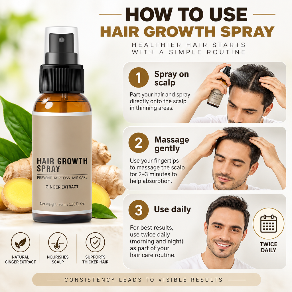GingerRoot Scalp Care Spray - Ginger Extract