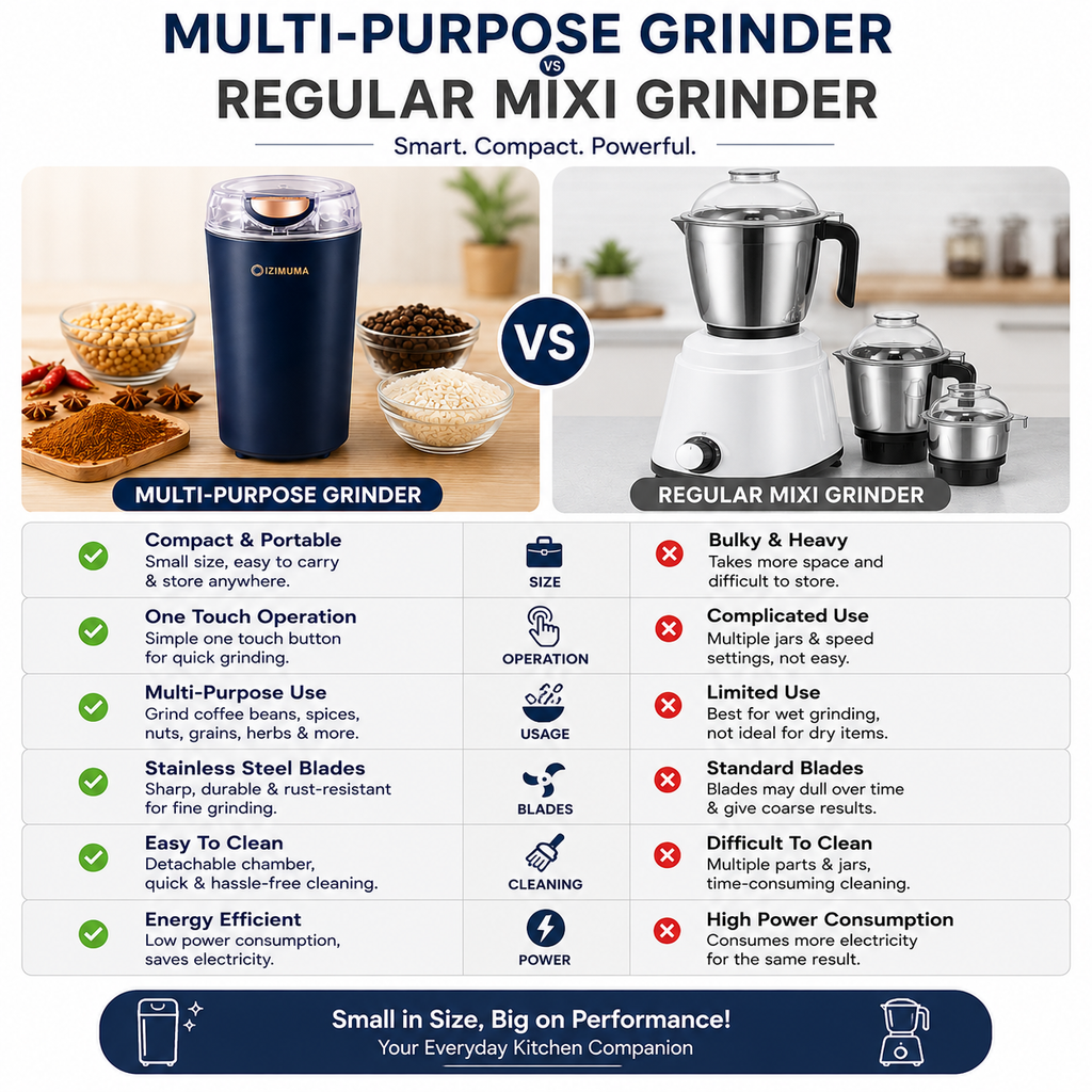 Multi-Purpose Electric Grinder for Spices, Coffee & Nuts