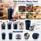 Multi-Purpose Electric Grinder for Spices, Coffee & Nuts