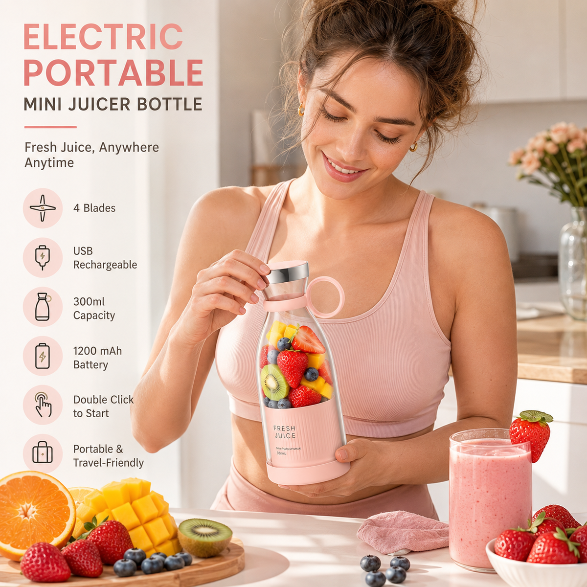 Portable Mini Blender & Juicer