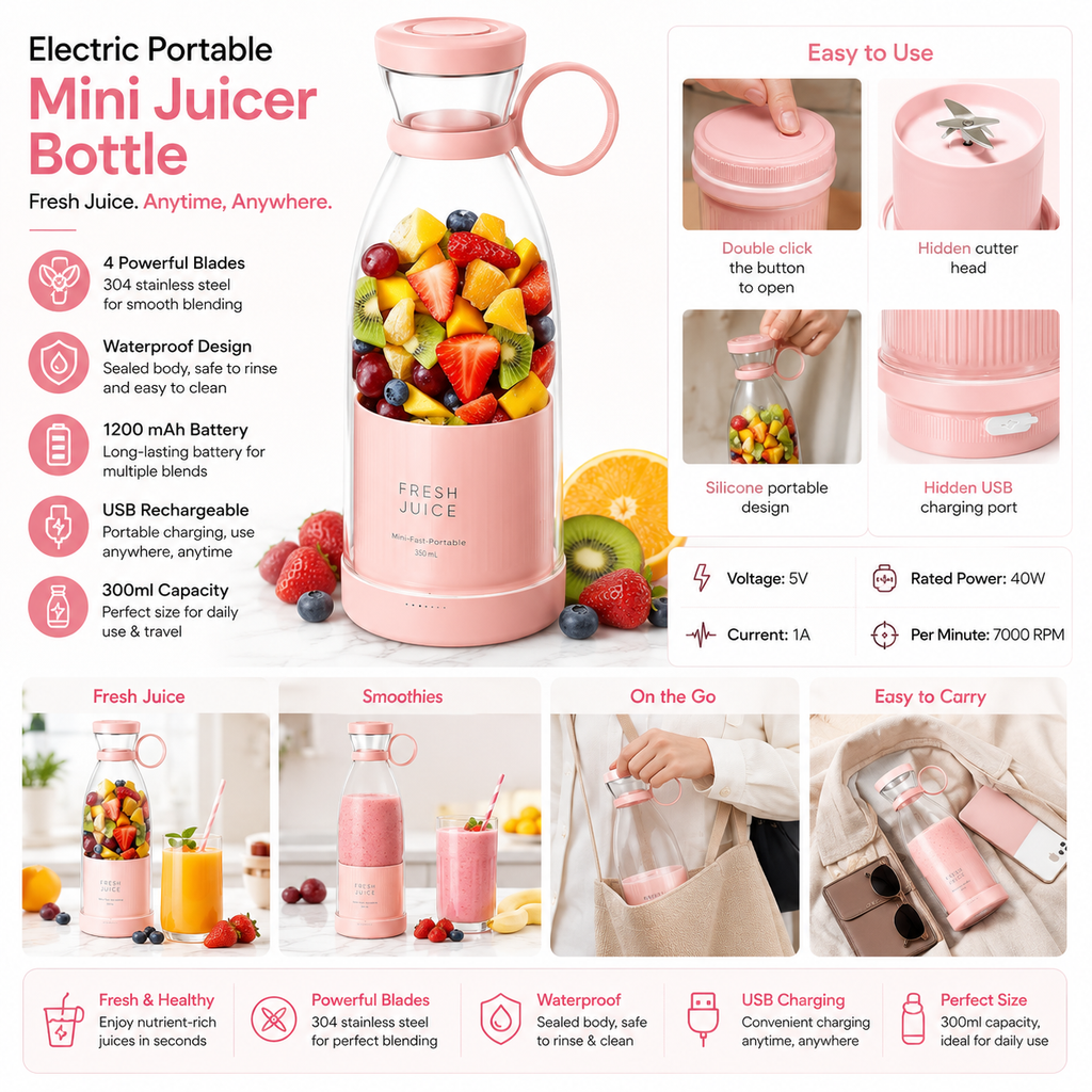 Portable Mini Blender & Juicer