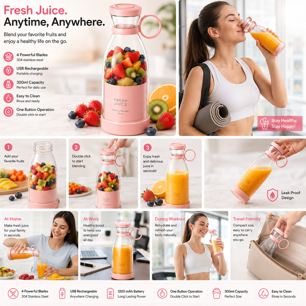 Portable Mini Blender & Juicer