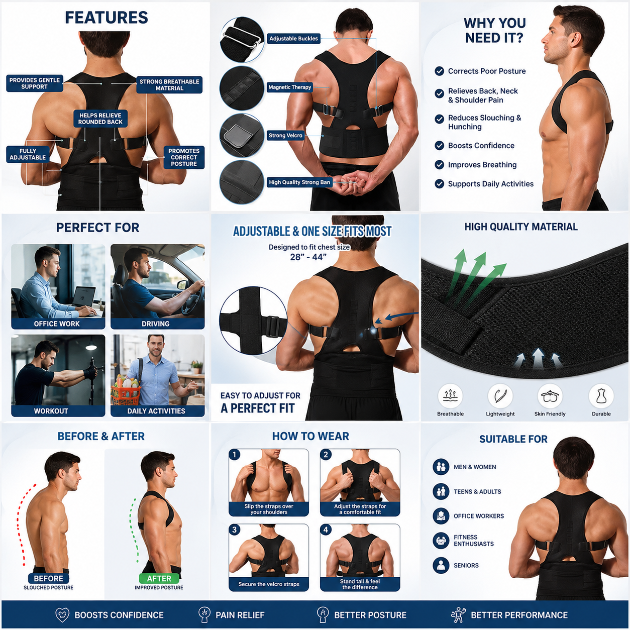 Posture Corrector Belt Unisex