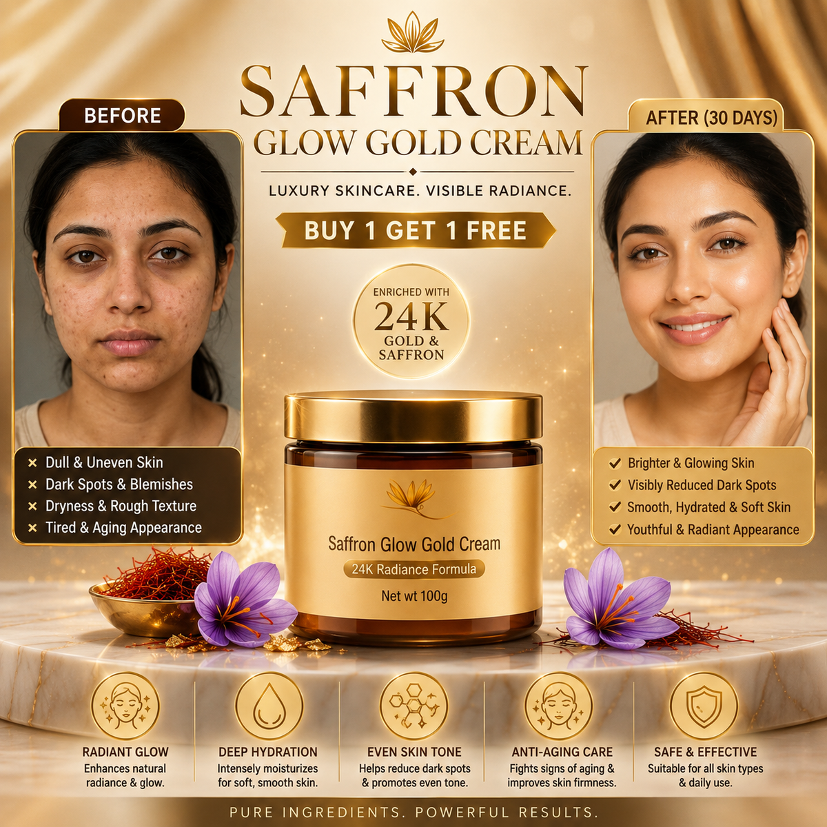 Saffron Glow Gold Cream