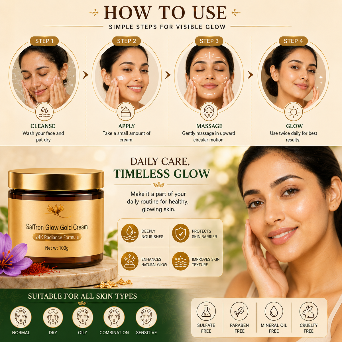 Saffron Glow Gold Cream