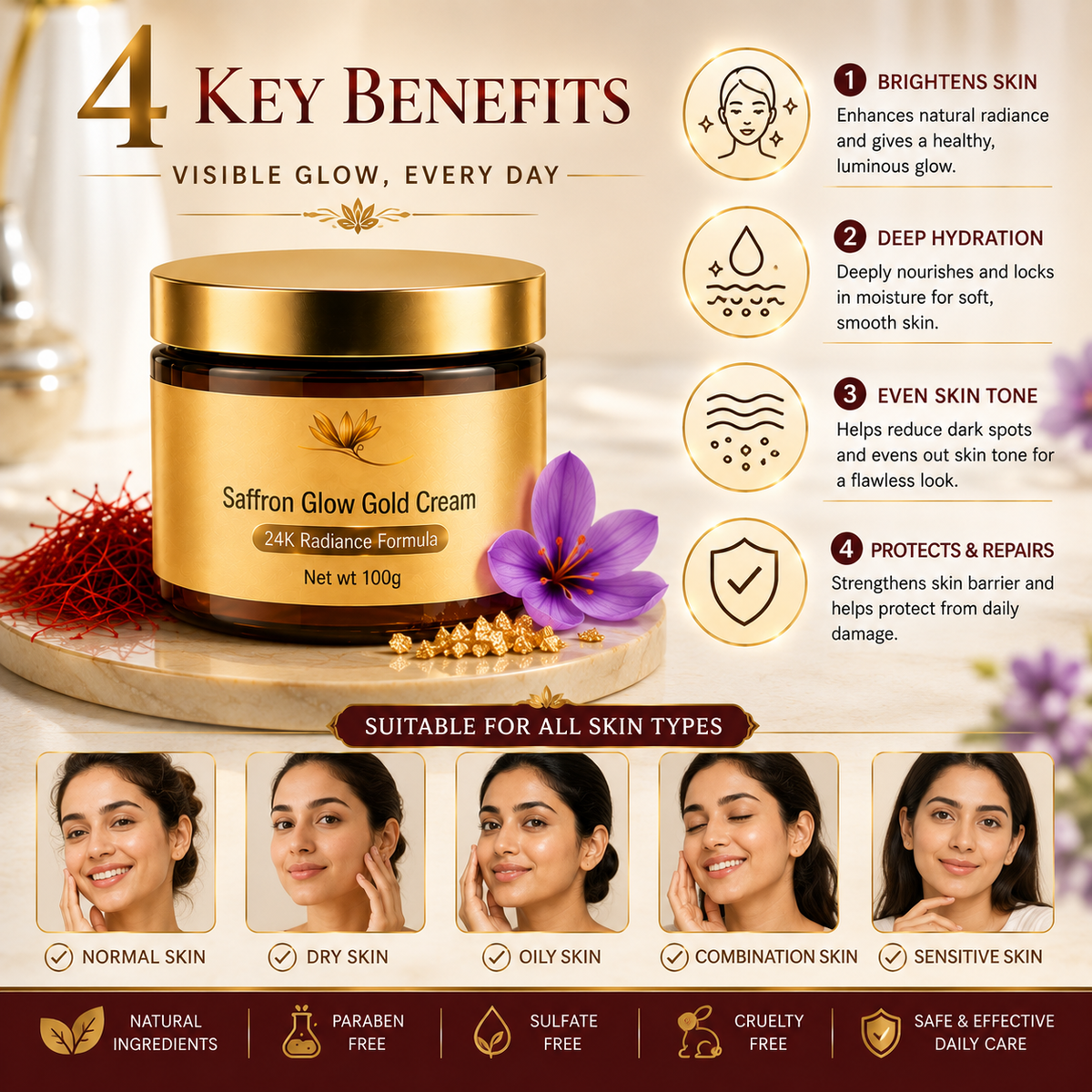 Saffron Glow Gold Cream