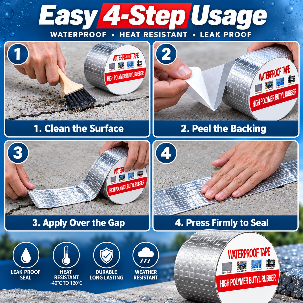 All-Weather Repair Seal Tape