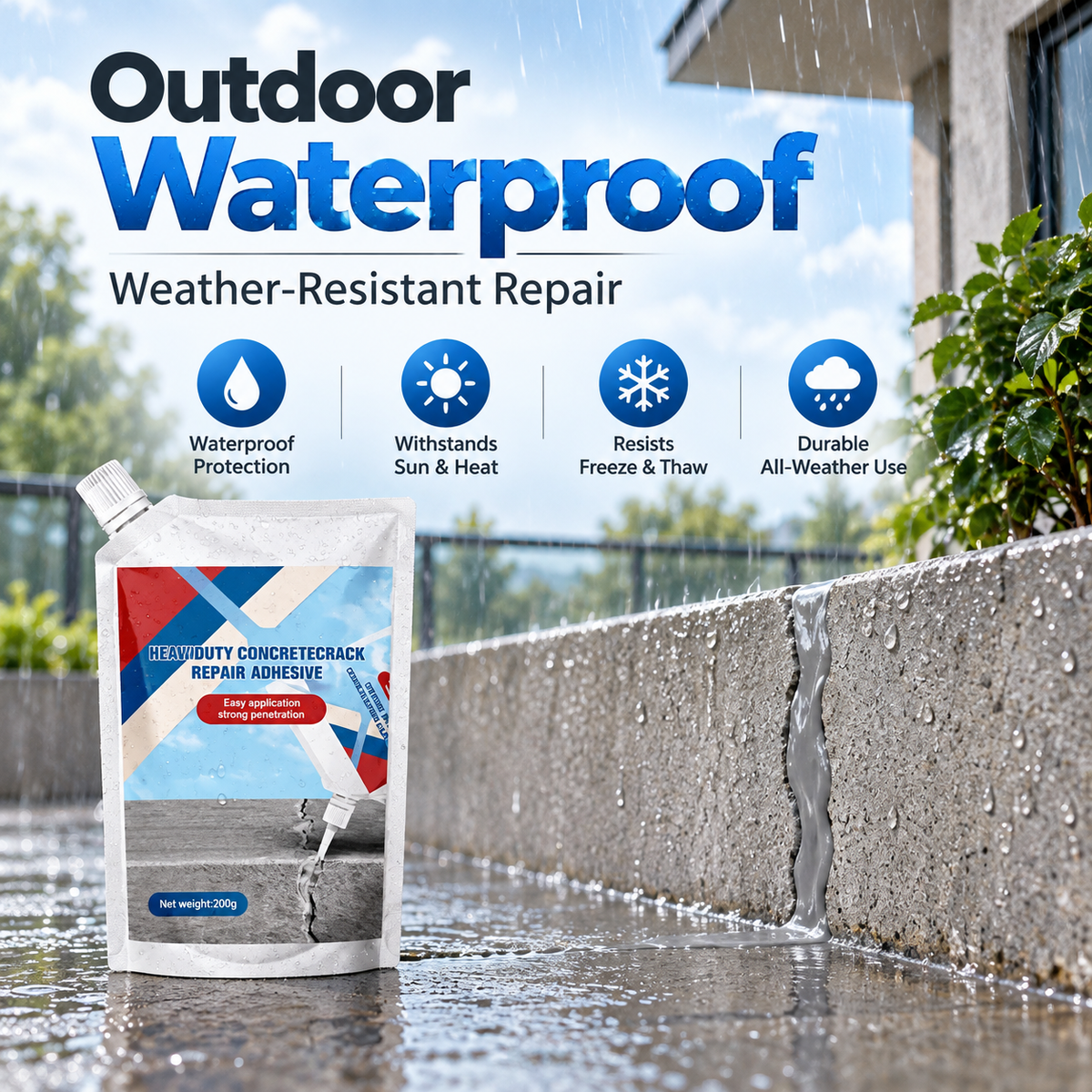 Waterproof Concrete Crack Filler