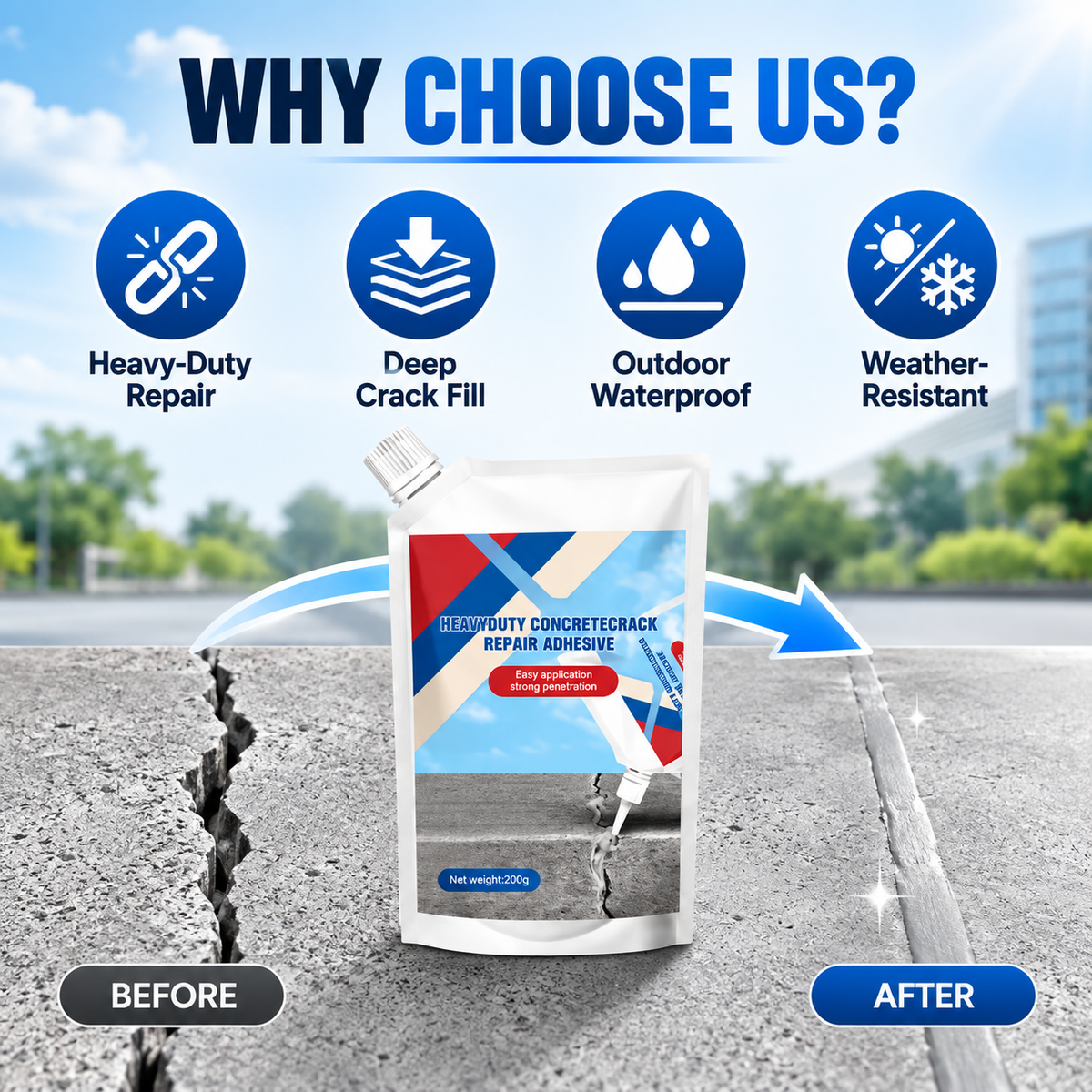 Waterproof Concrete Crack Filler