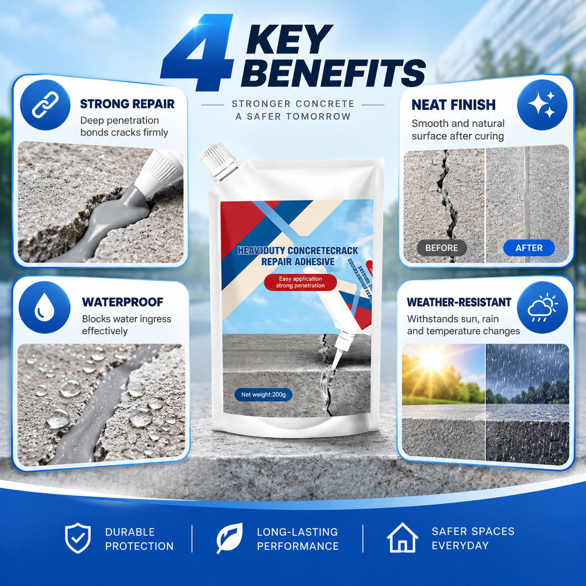 Waterproof Concrete Crack Filler
