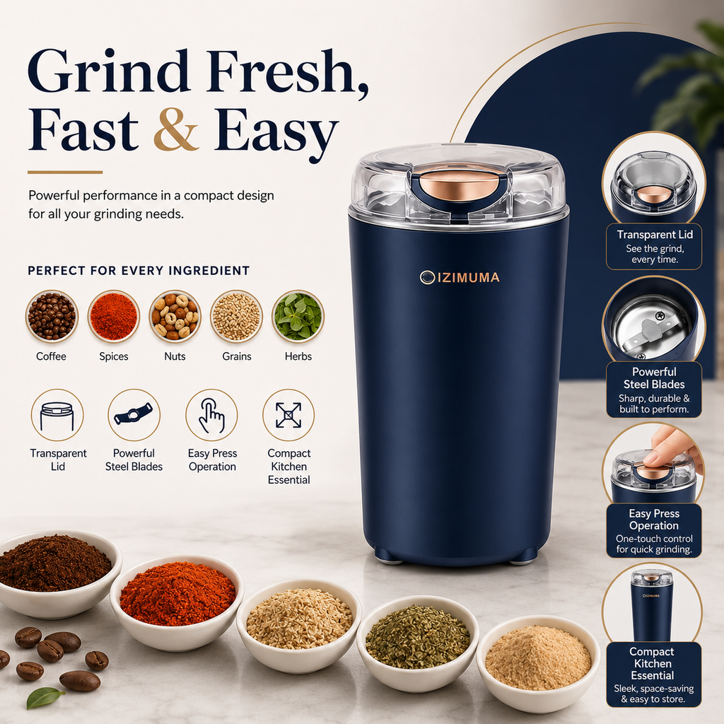 Multi-Purpose Electric Grinder for Spices, Coffee & Nuts